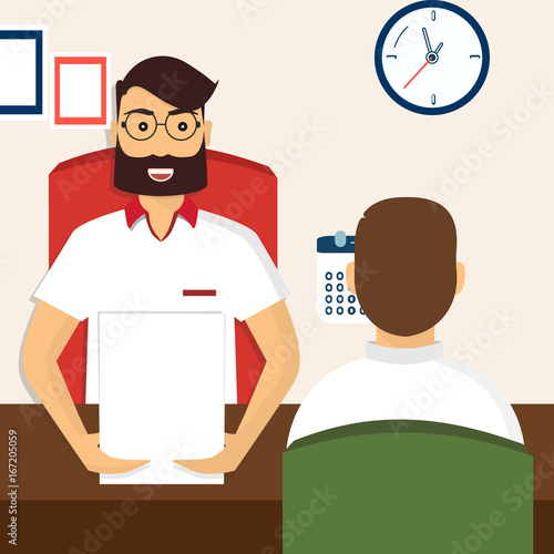 HR recruitment. Interview with the candidate positions. Job interview concept. Vector illustration, flat cartoon style. Business human resources