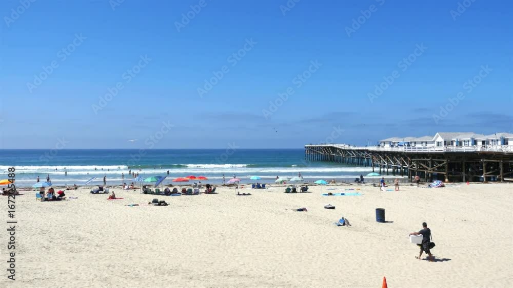 High quality video of beautifull beach in San Diego in 4K High quality video of beautifull beach in San Diego in 4K