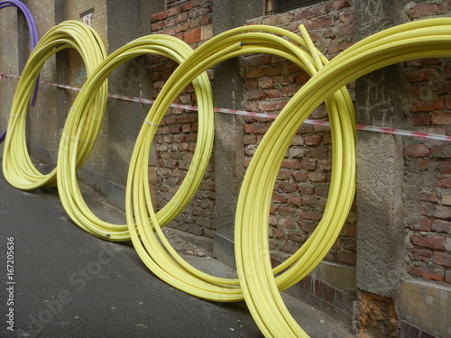 reconstruction of a street with instalation of pipes