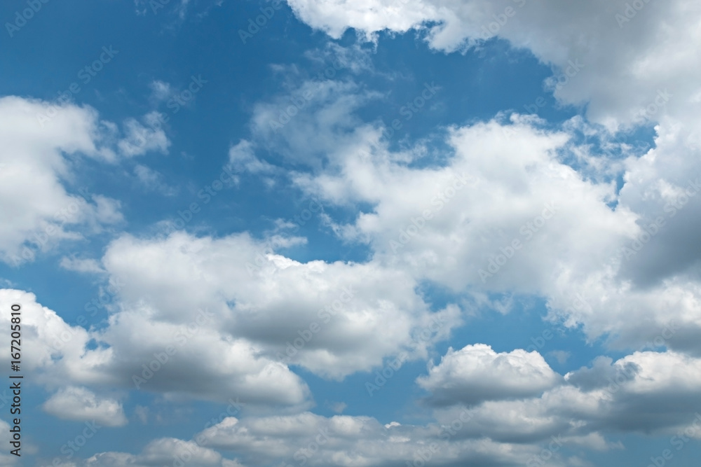 Blue sky with clouds background Blue sky with clouds background