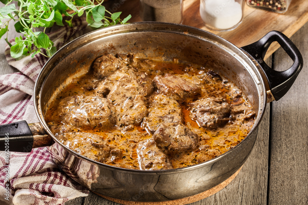 Pork tenderloin in mushroom sauce Pork tenderloin in mushroom sauce