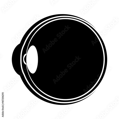 Eyeball black color icon .