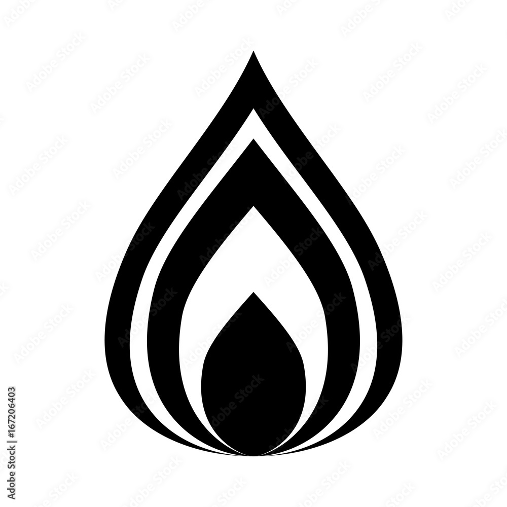 Fire black color icon . Fire black color icon .