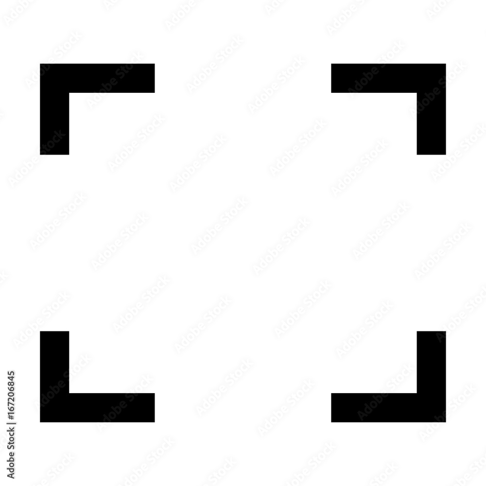 Symbol full screen black color icon . Symbol full screen black color icon .