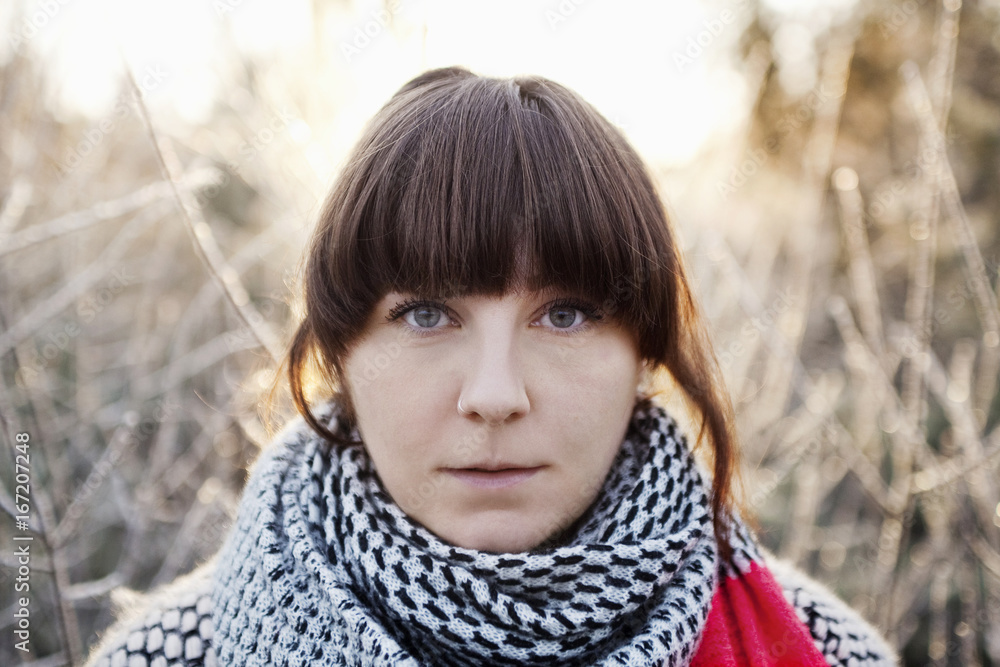 Portrait of young woman