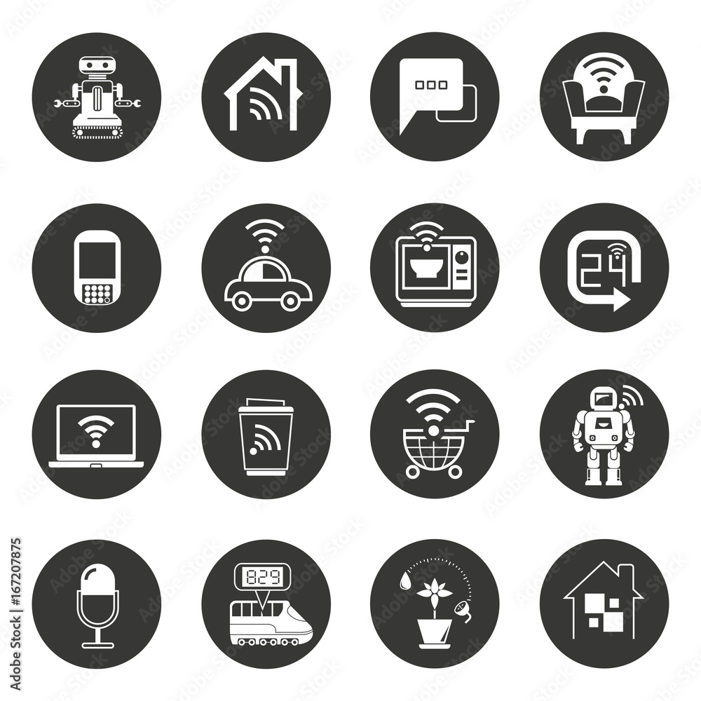 internet of thins and smart technology concept icons internet of thins and smart technology concept icons