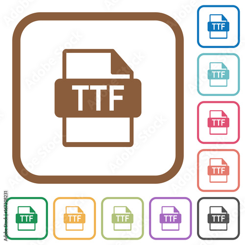 TTF file format simple icons