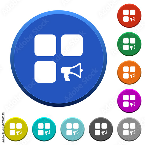 Component alarm beveled buttons