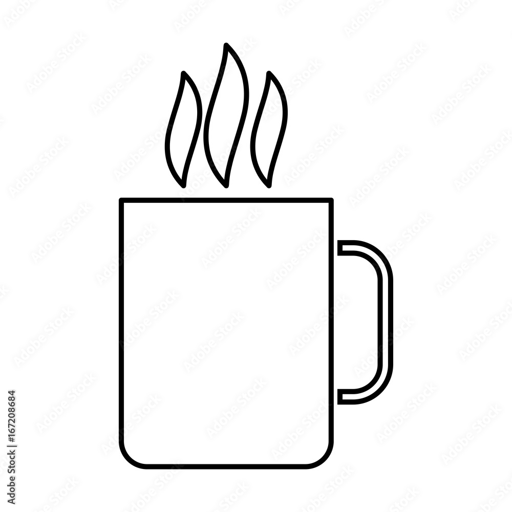 Cup with hot drink black color icon . Cup with hot drink black color icon .