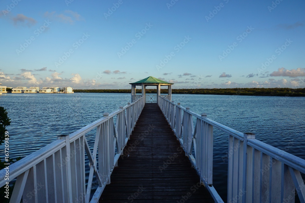 Holzsteg auf Kuba, Santa Lucia, Cayo Coco