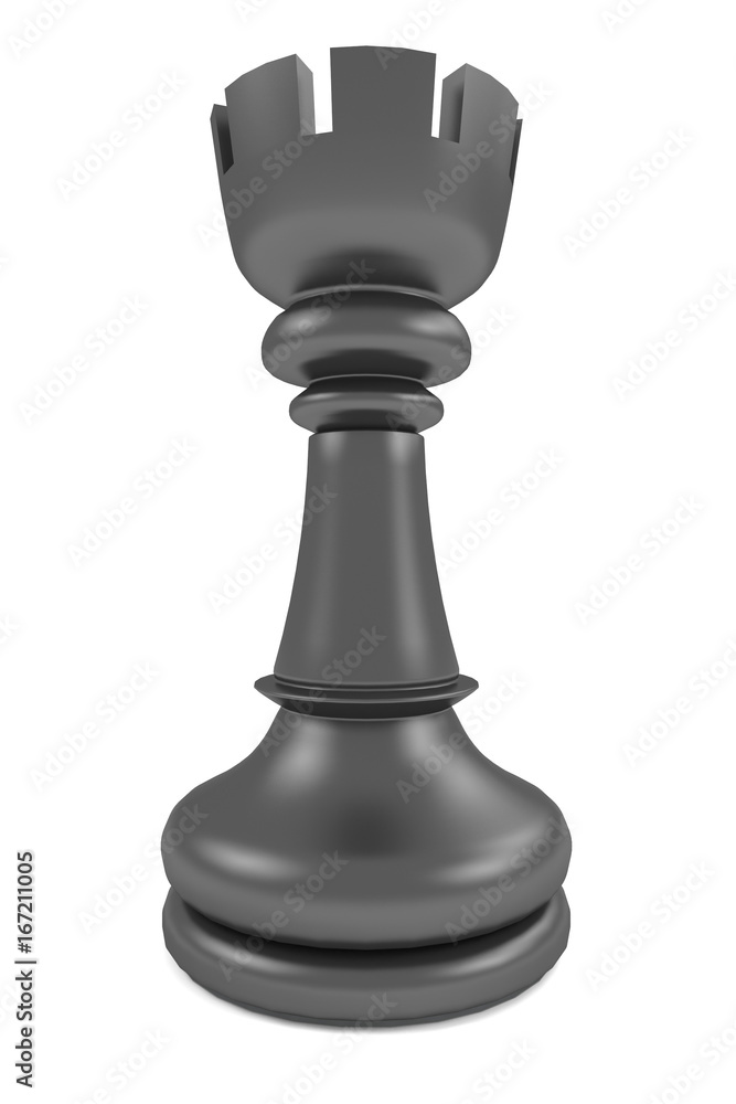 3d render isolated on white background chess rook. 3d render isolated on white background chess rook.