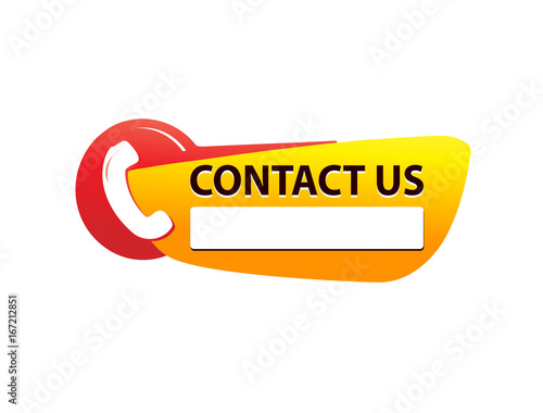 contact us icon with phone symbol, icon design, isolated on white background. 