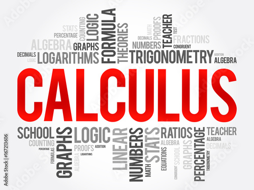 Calculus word cloud collage, education concept background