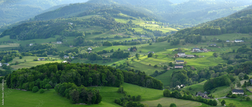 beautiful green valley in the french Vosges near Colmar