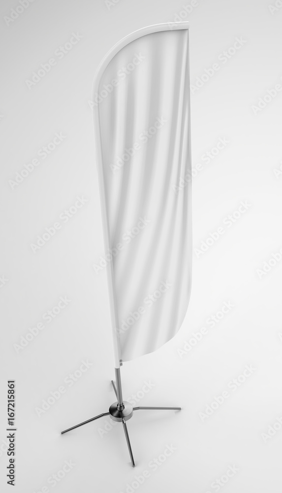 Blank white convex feather flag outdoor advertising shield flag banner ...