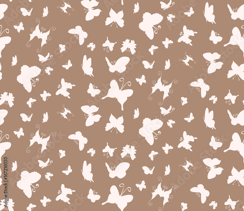 Abstract seamless butterfly  pattern, vector