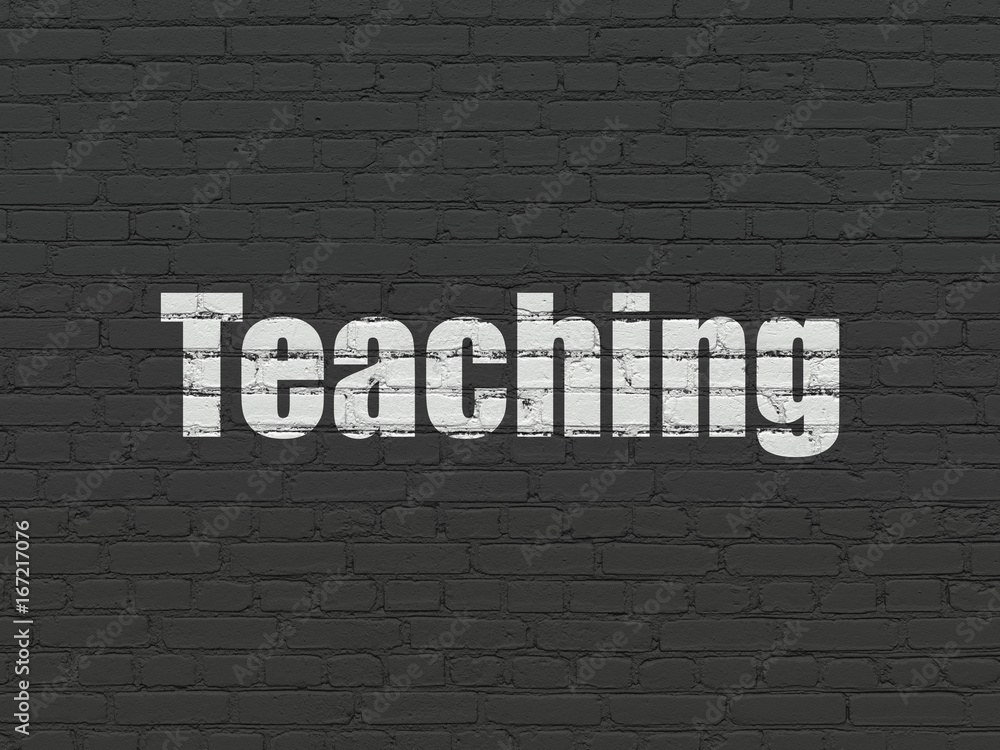 Obraz premium Studying concept: Teaching on wall background