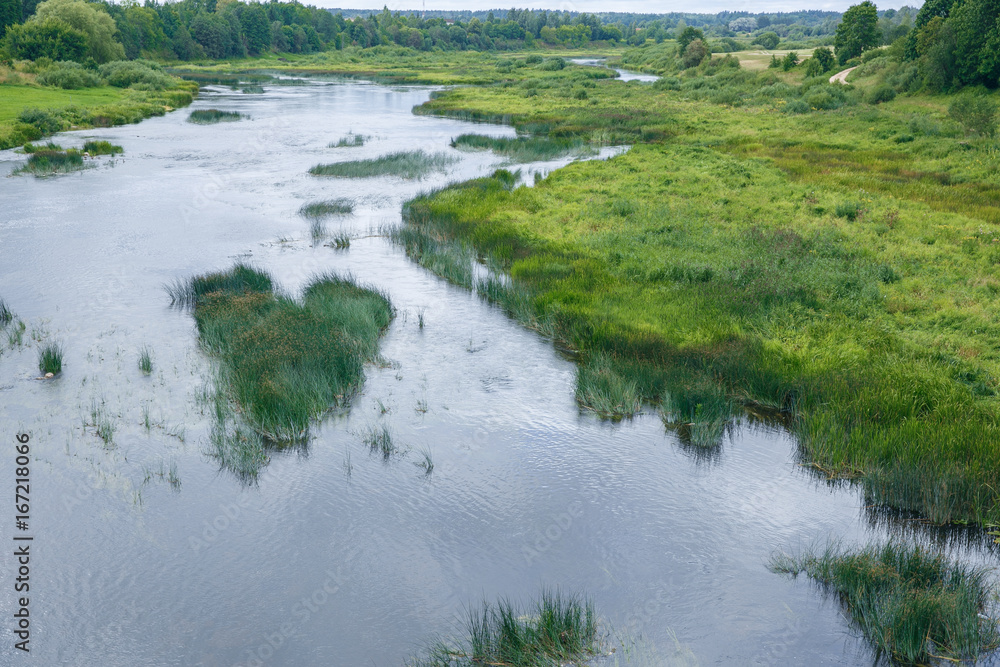 Kuldiga bridge and river at Latvia summer. 2017