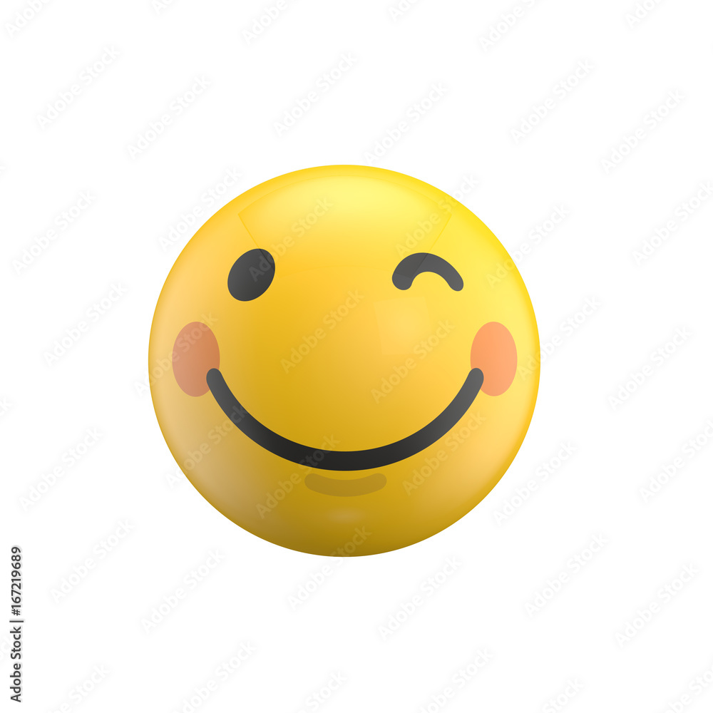 Fototapeta premium Emoji emoticon character face 3D Rendering