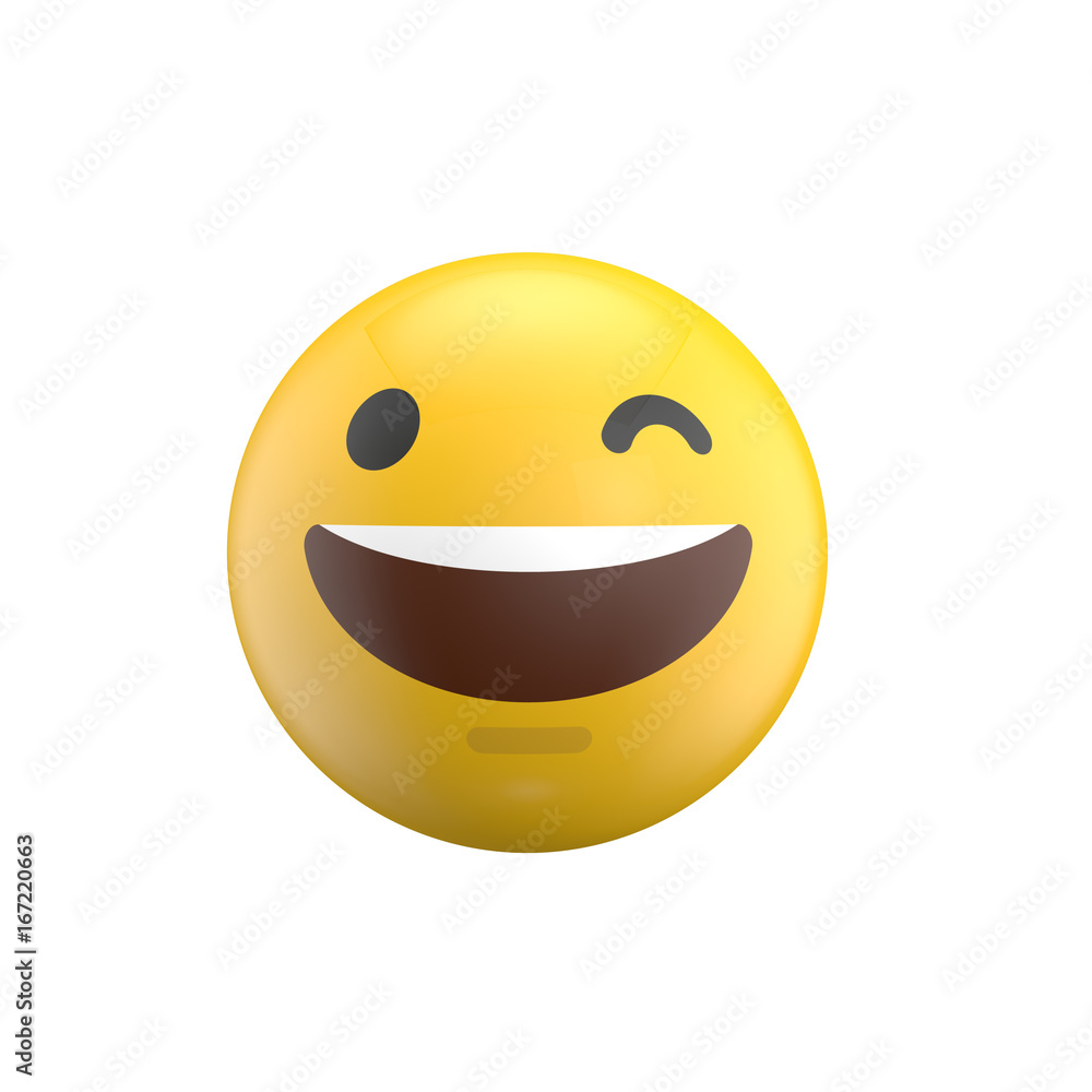 Emoji emoticon character face 3D Rendering Emoji emoticon character face 3D Rendering