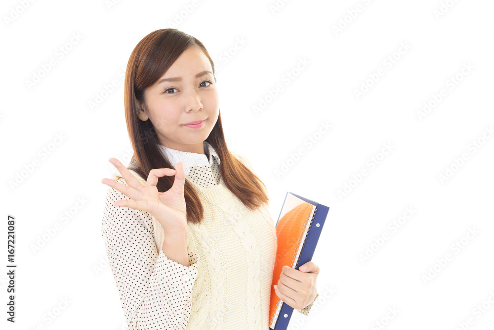 笑顔の女子大生 笑顔の女子大生