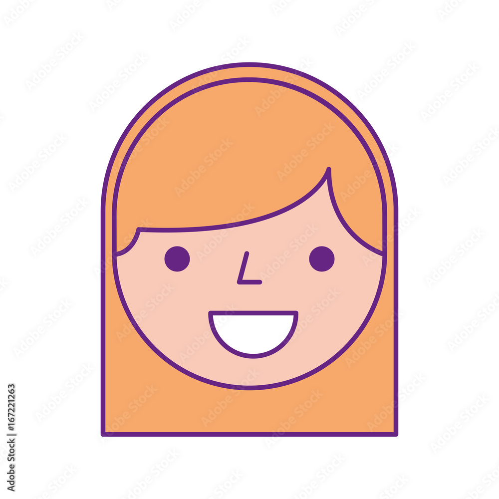 cute woman head character vector illustration design cute woman head character vector illustration design