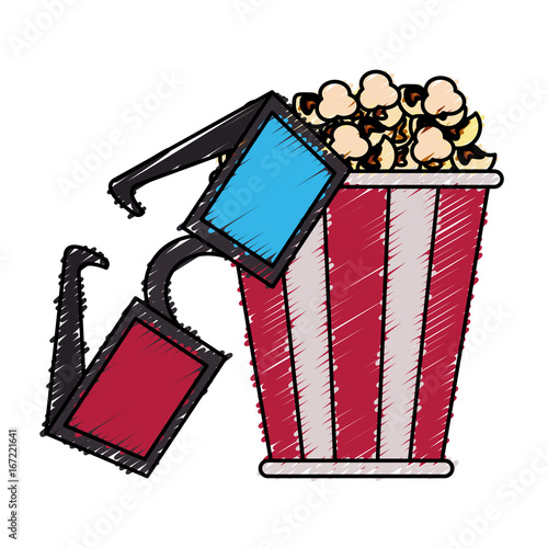popcorn vector illustration