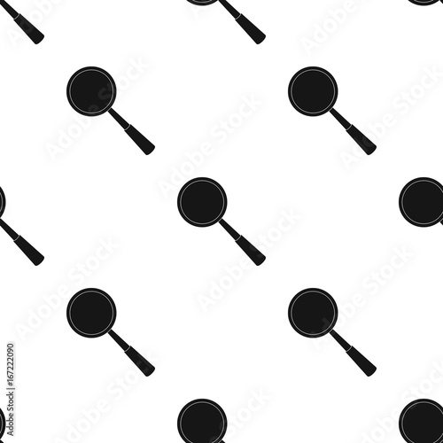 Magnifying glass icon in black style isolated on white background. Precious minerals and jeweler symbol stock vector illustration.
