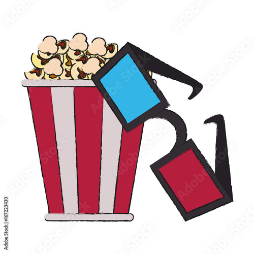 popcorn vector illustration
