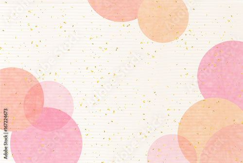 秋　円　和紙　背景