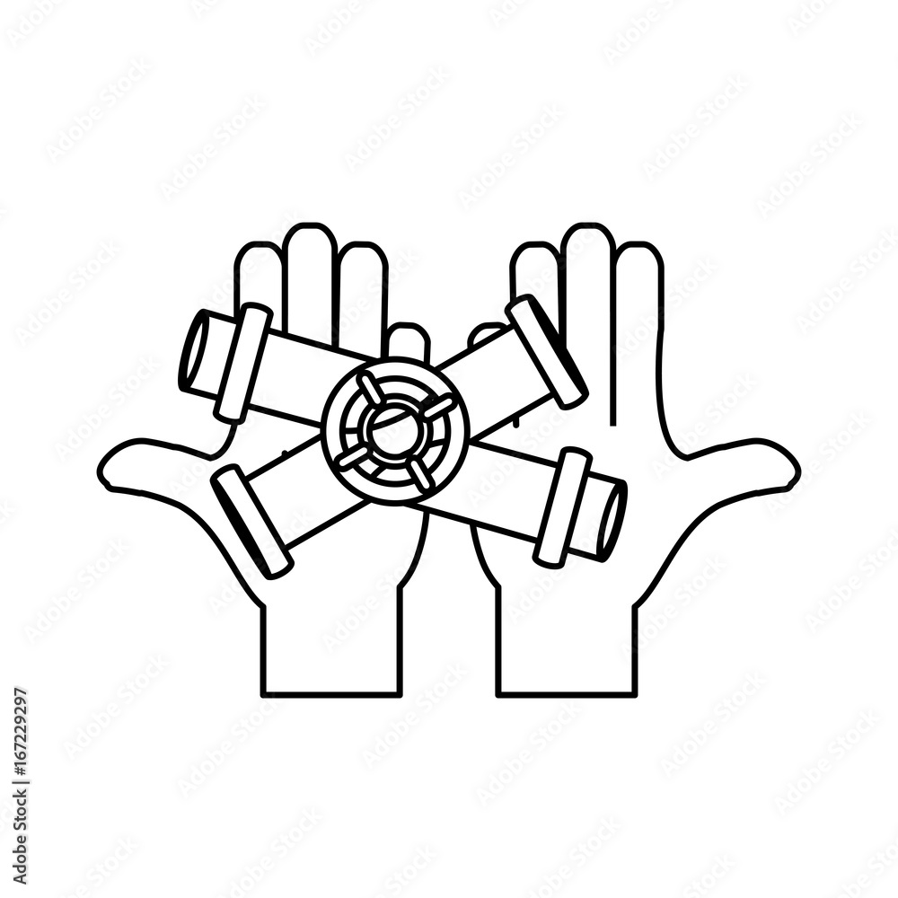Fototapeta premium pipe plumbing symbol