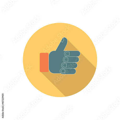 Hand flat icon