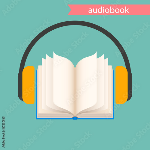 audiobook, vector icon.