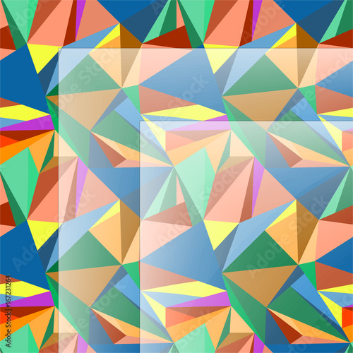 Bright seamless polygonal pattern