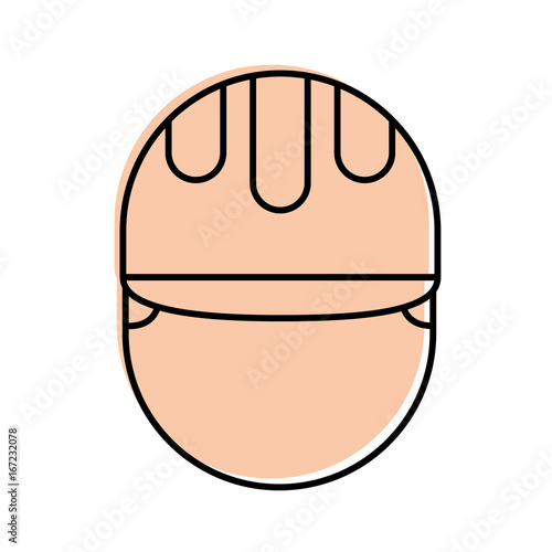 construction worker avatar character vector illustration design