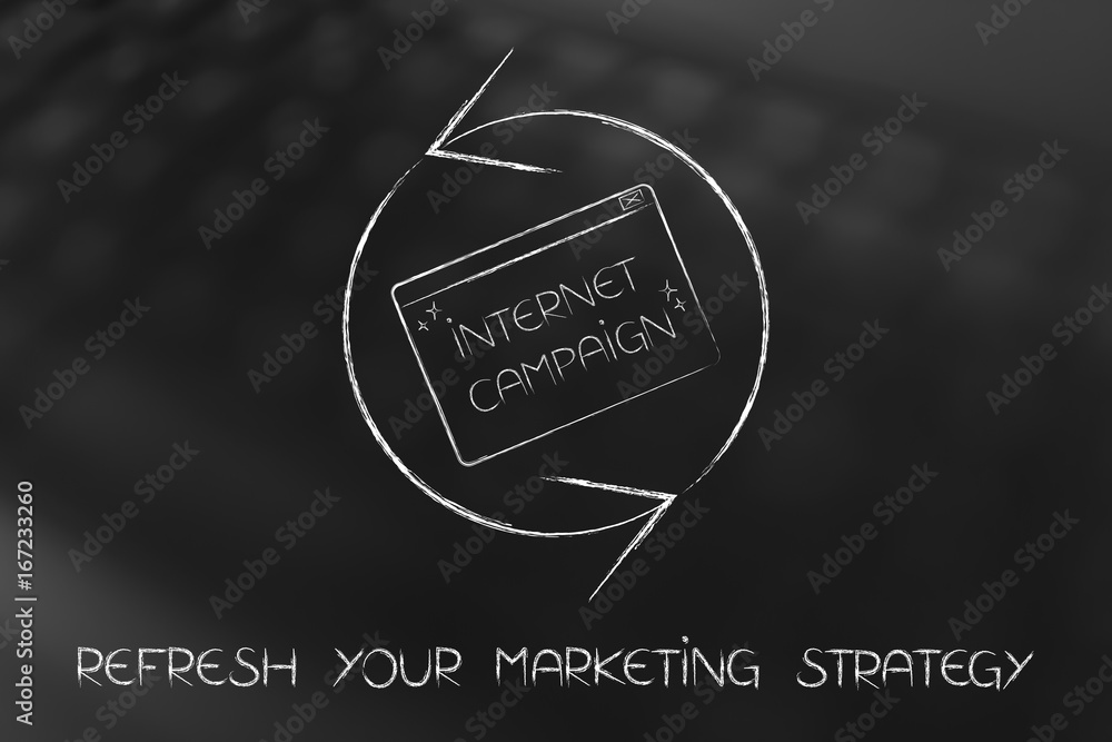 refresh symbol Campaign pop-up, strategy reload Stock Illustration Adobe Stock