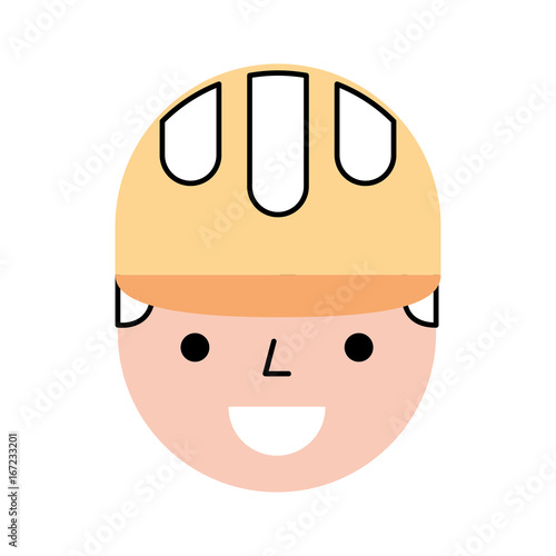 construction worker avatar character vector illustration design