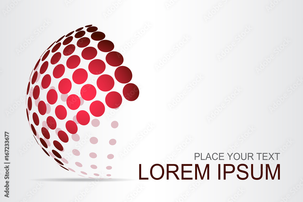 Logo stylized spherical surface with abstract shapes Logo stylized spherical surface with abstract shapes