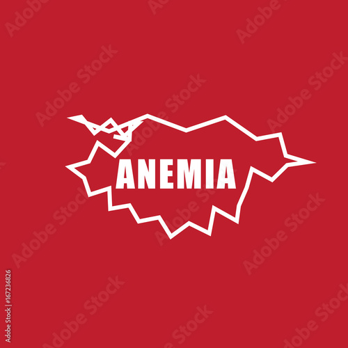 Anemia, health concept vector background