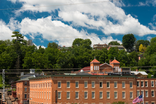 Old building on a street of Galena, Illinois photo