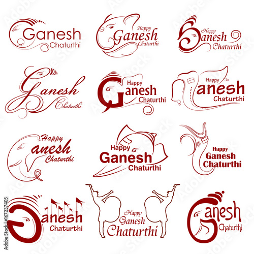 Lord Ganpati on Ganesh Chaturthi background
