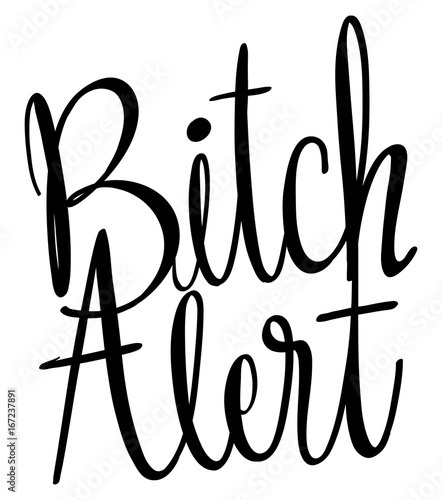 Word expression for bitch alert