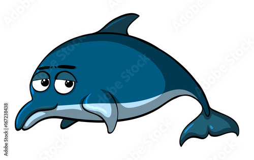Dolphin with sad face