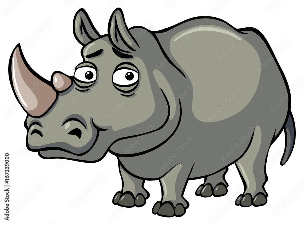 Rhino with sad eyes