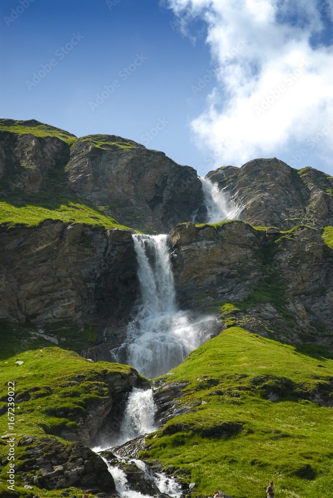 Obraz premium Waterfall on the Alps, Austria.