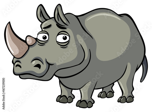 Rhino with sad eyes