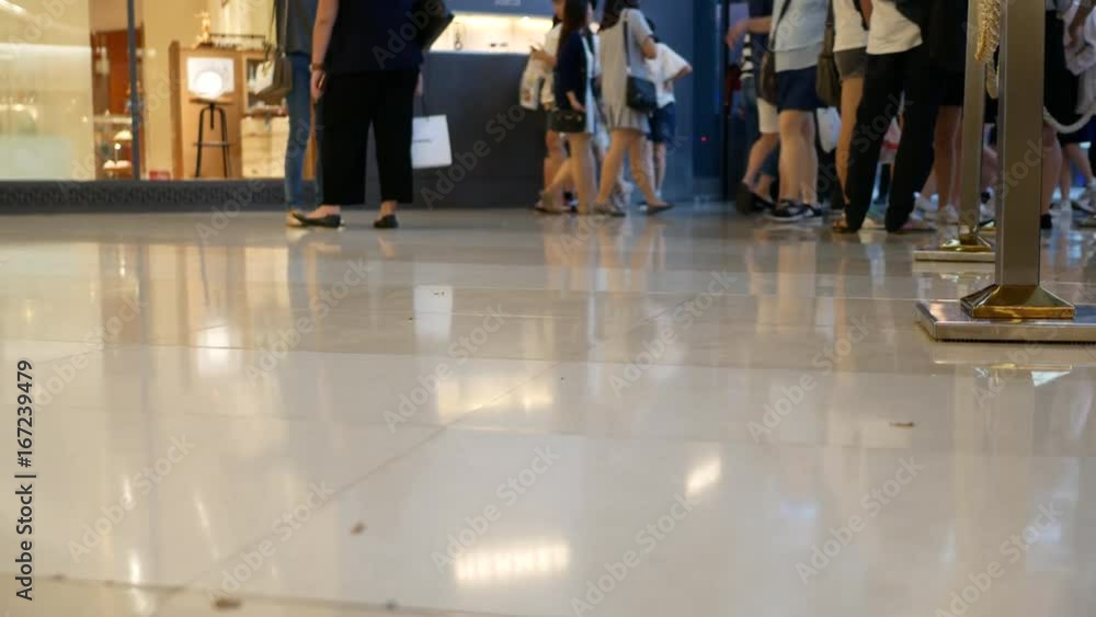 Feet walking people in the mall. Feet walking people in the mall.