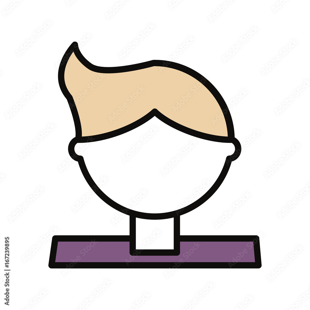 Fototapeta premium Man cartoon profile
