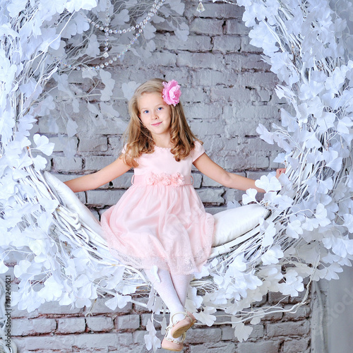 cute cheerful little girl portrait