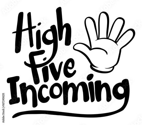 Word expression for high five incoming
